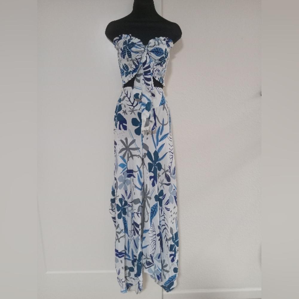Thread Story - Strapless 2-piece Jumpsuit
